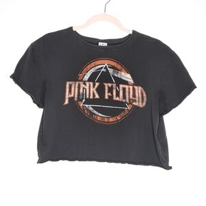 Amplified Pink Floyd Logo Crop Top Tee L